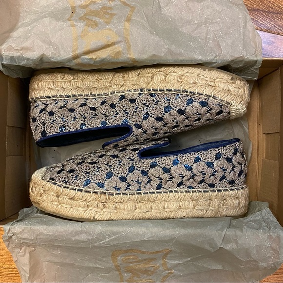 ASH XEM Espadrilles Gold & Blue - Picture 2 of 13